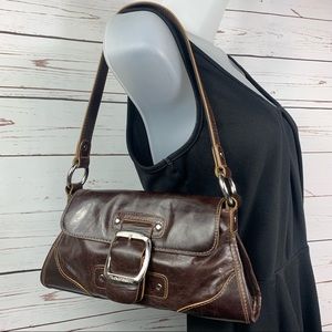 Franco Sarto Bag Distressed Leather Large Buckle